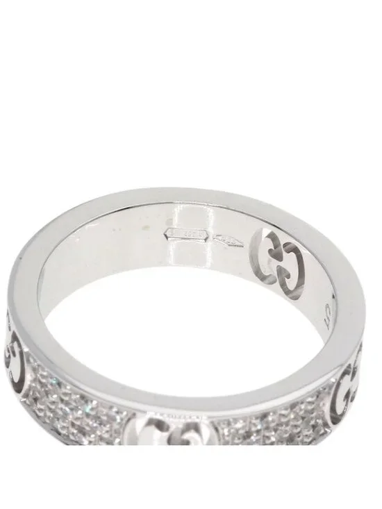 Gucci Icon Full Diamond Ring 18k White Gold - Picture 10 of 10